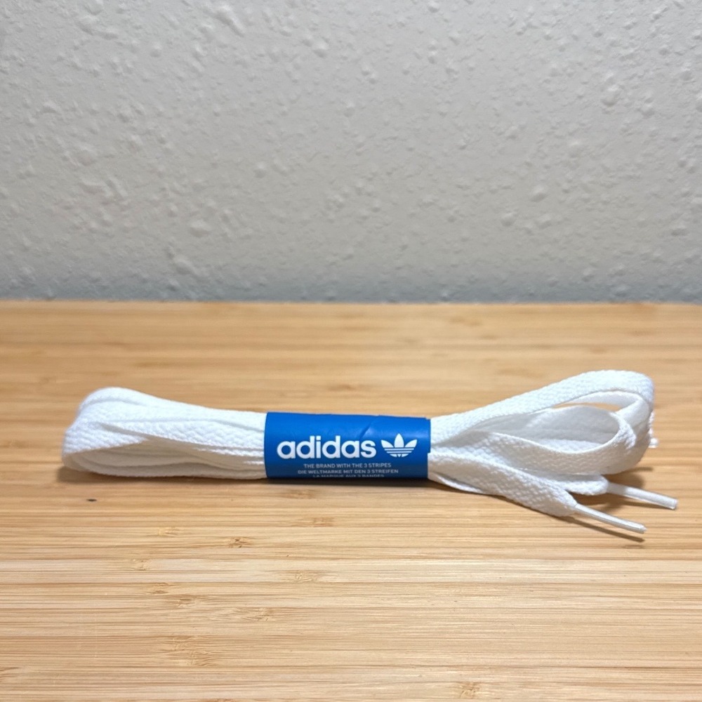 Adidas Shoelaces Unisex 60" White Flat Athletic Sneaker Replacement Laces